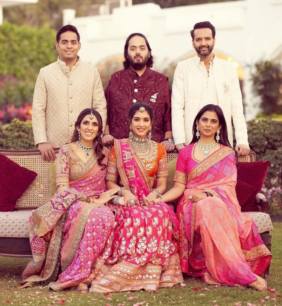 The Ambani Reliance Dinner Family Portrait