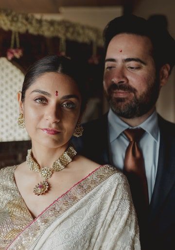 This bride wore chikankari, gota, Parsi gara embroidery and more for her multi-cultural wedding