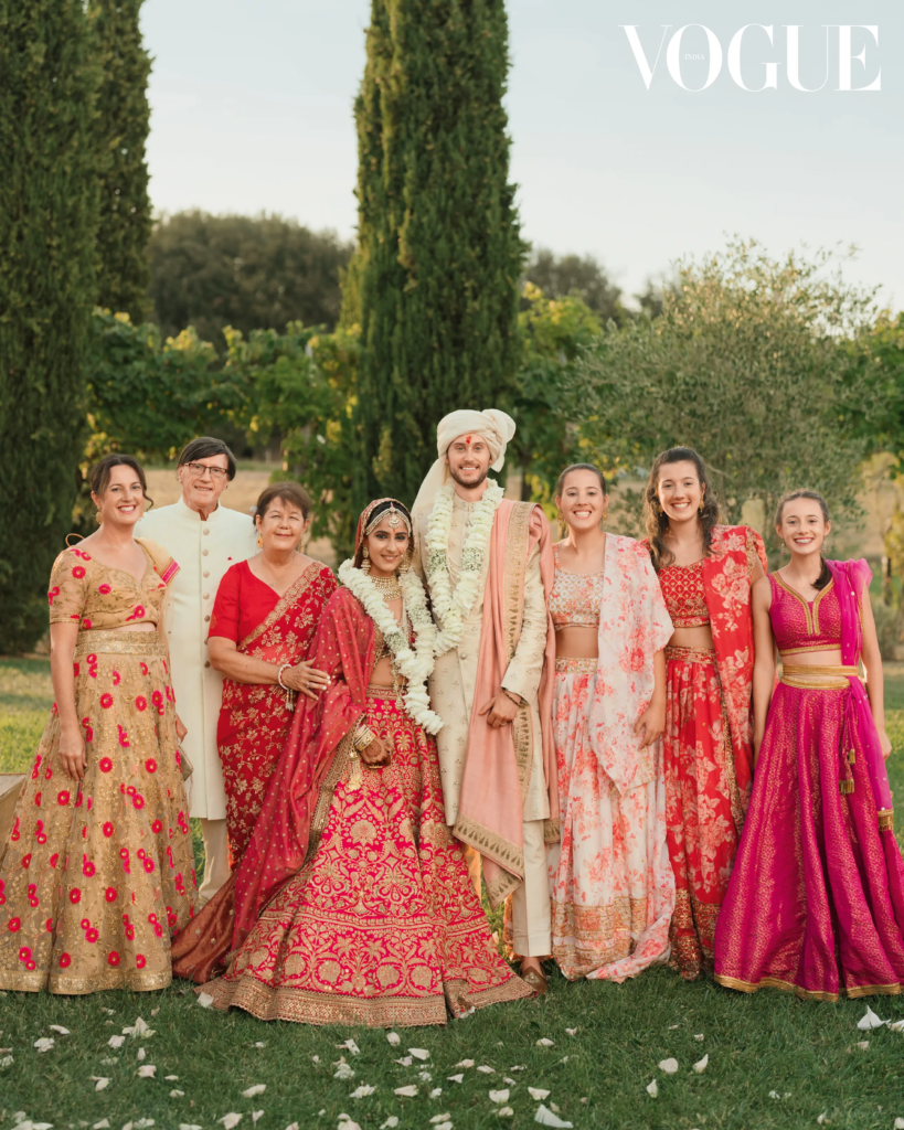 This couple celebrated their Hindu-Catholic wedding ceremony amidst the romantic Tuscan countryside