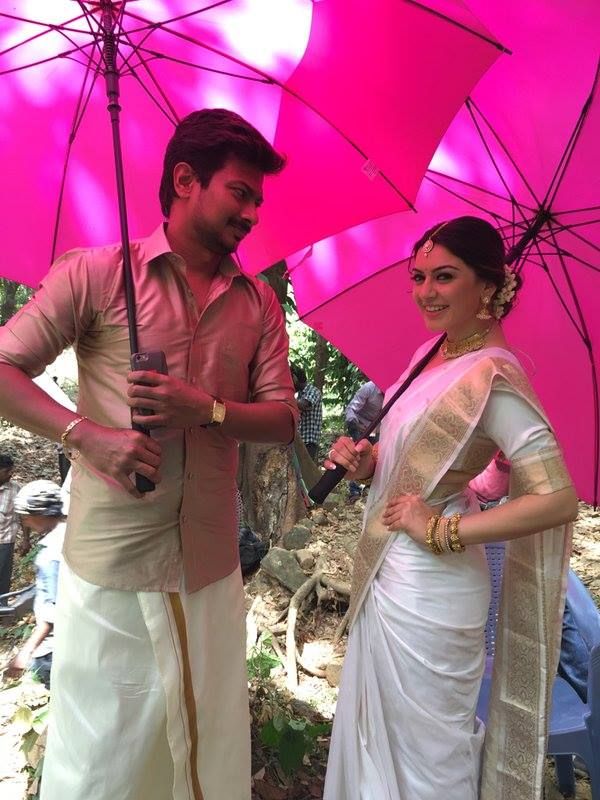 Udhayanidhi Stalin, Hansika Motwani’s Manithan Working Stills