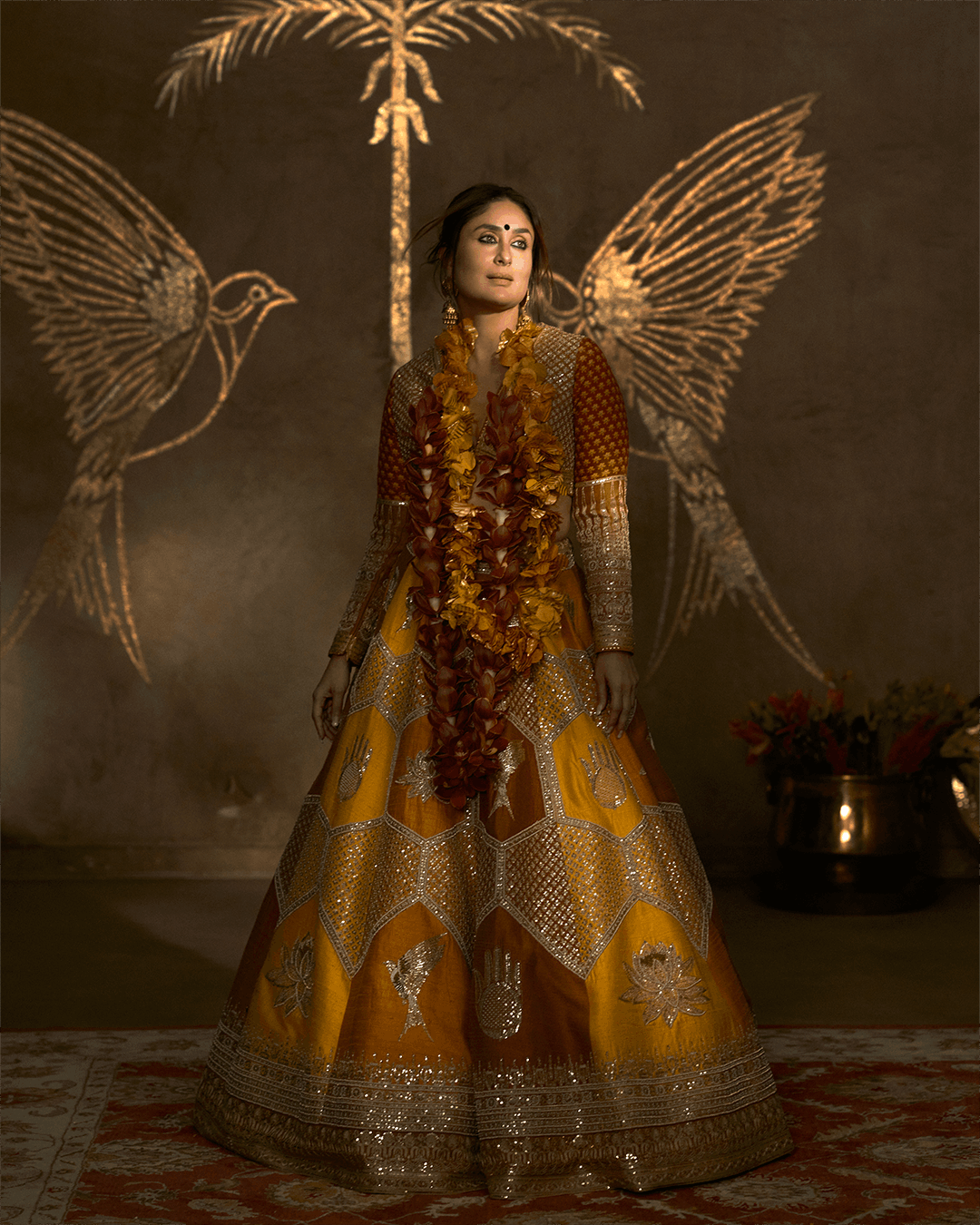 embroidered bridal lehenga