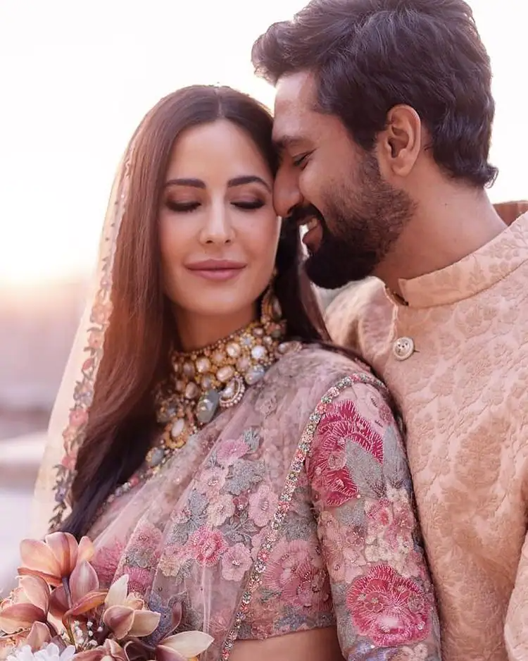 Vicky Kaushal plant kisses on Katrina Kaif’s forehead in new wedding photos