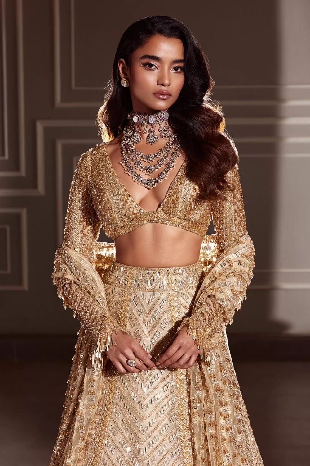 embroidered bridal lehenga