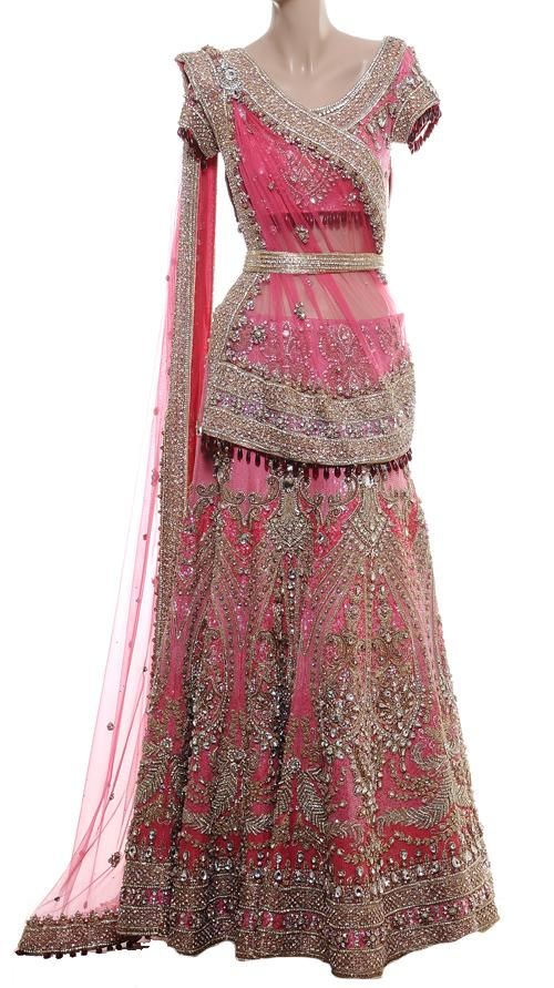 embroidered bridal lehenga