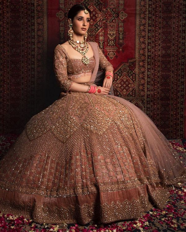 embroidered bridal lehenga