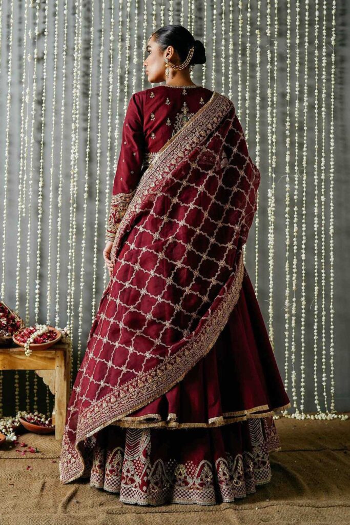 embroidered bridal lehenga