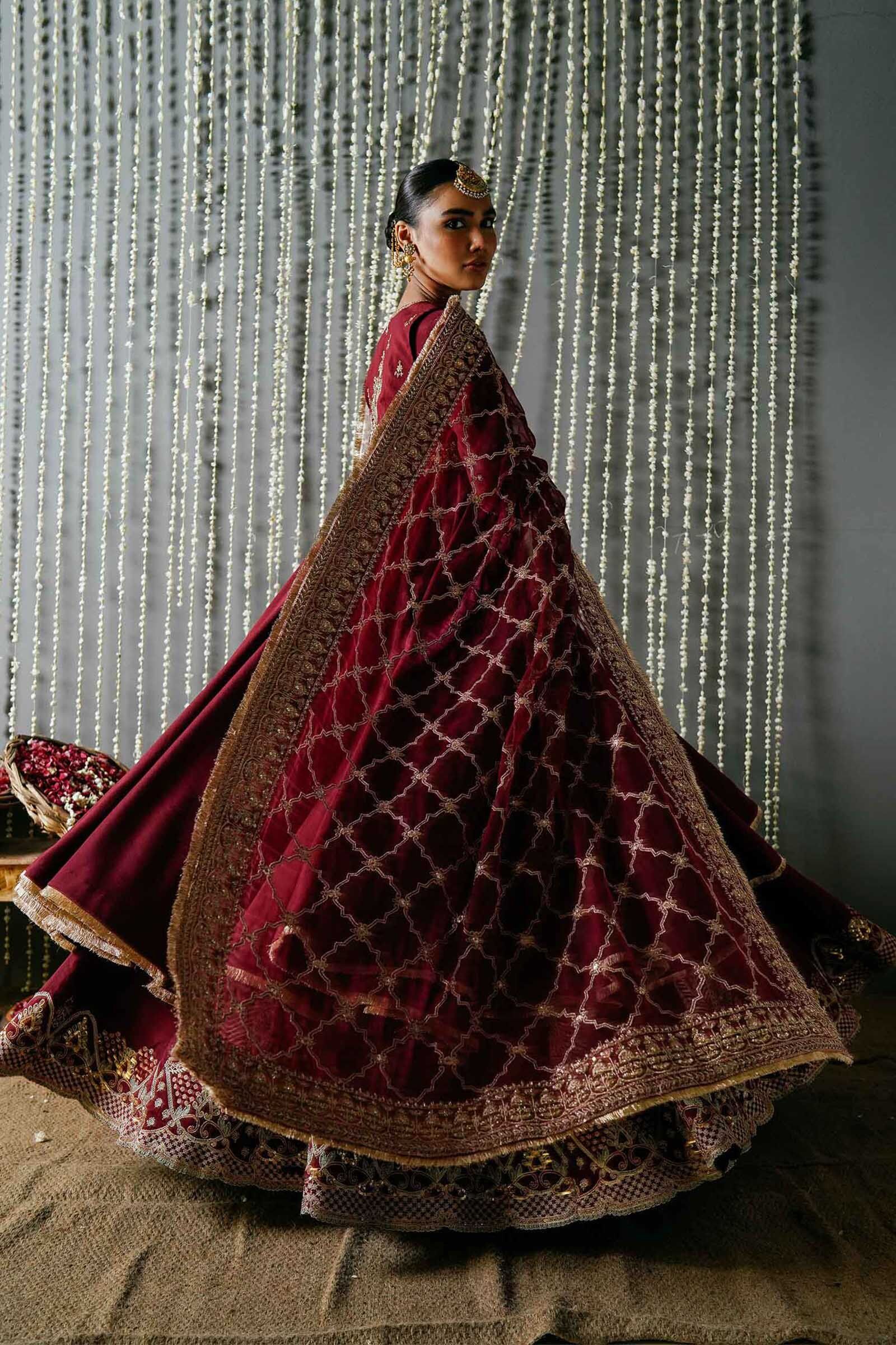 embroidered bridal lehenga