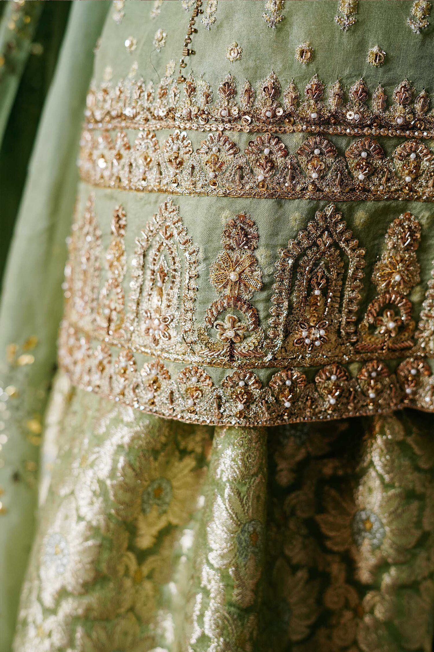 embroidered bridal lehenga