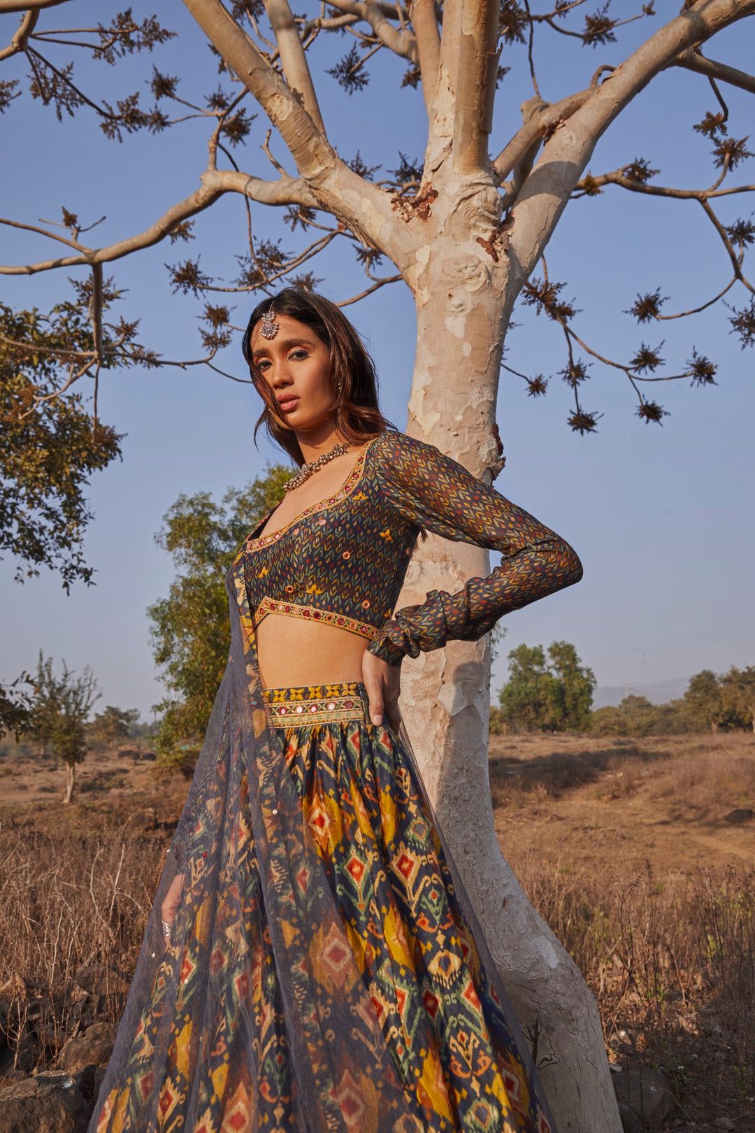 embroidered bridal lehenga