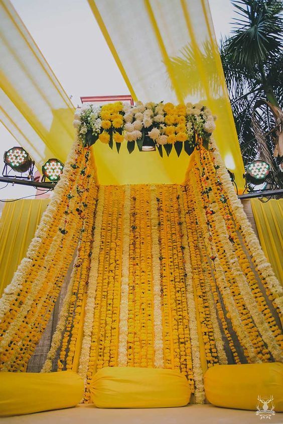 Background Haldi Ceremony Decoration Inspiration For Your Intimate Wedding