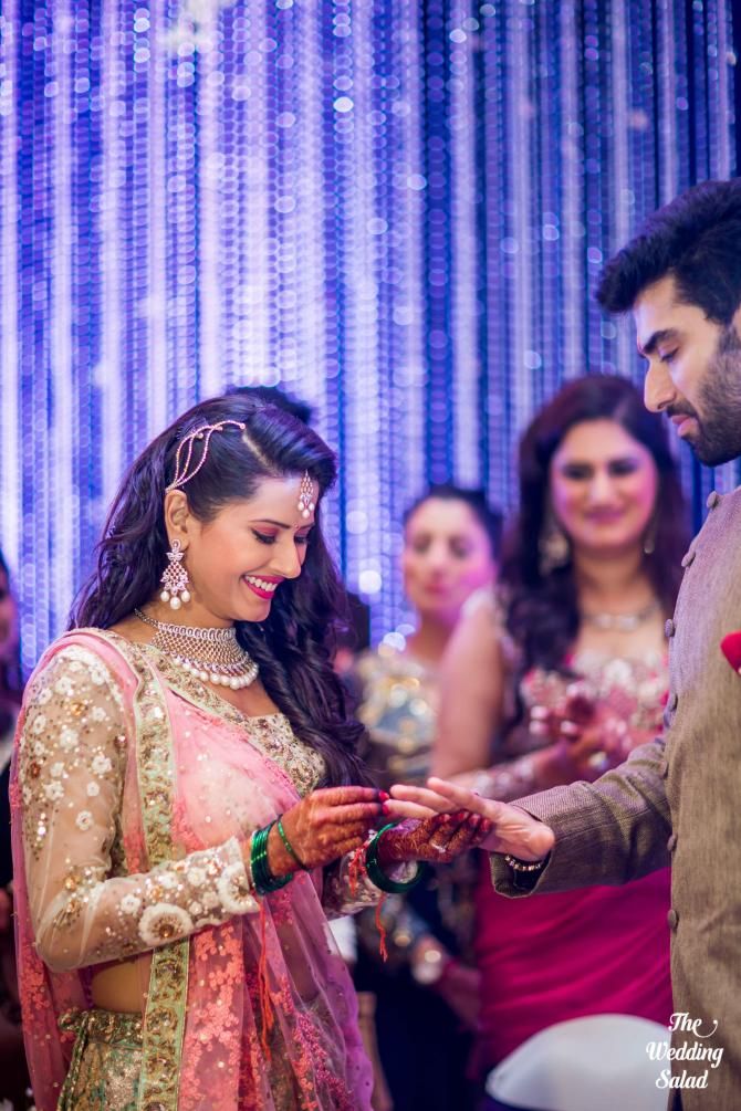 Nikitin & Kratika Had An Arranged Marriage; Kratika Had Royal Bridal Look In Red Pink Orange Lehenga