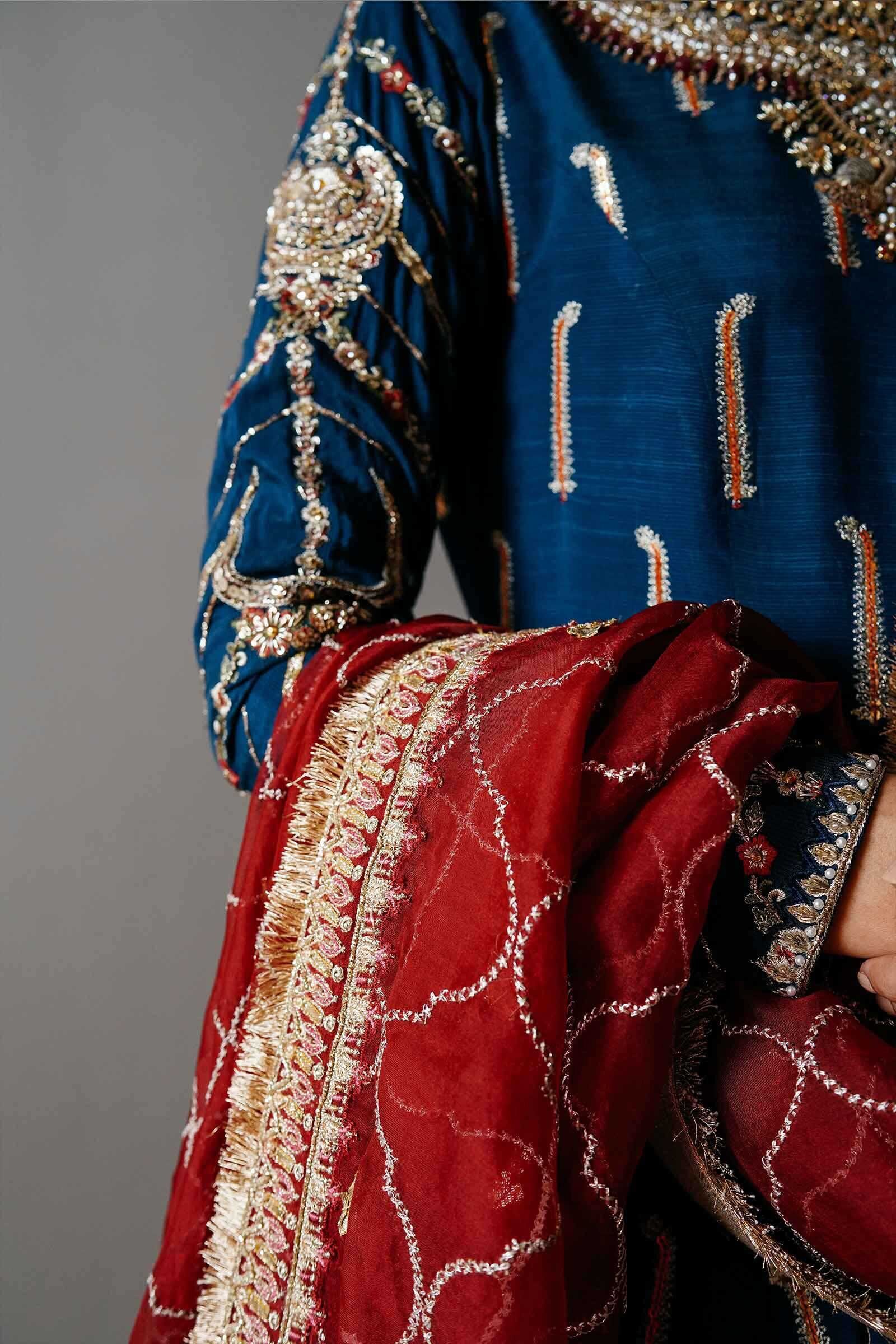 embroidered bridal lehenga