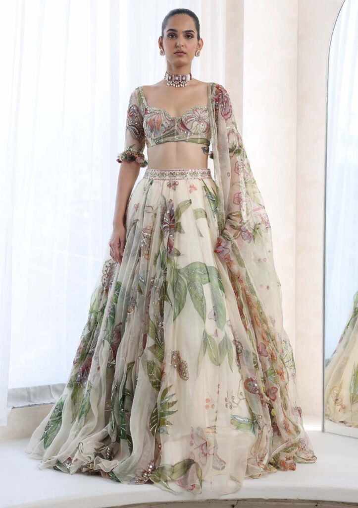 Dia ivory lehenga set – CUSTOM