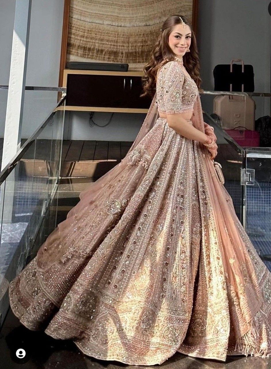 embroidered bridal lehenga