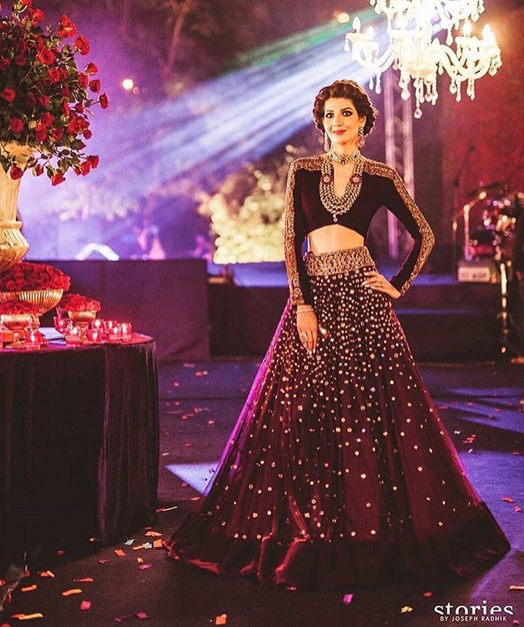 embroidered bridal lehenga