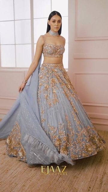 embroidered bridal lehenga