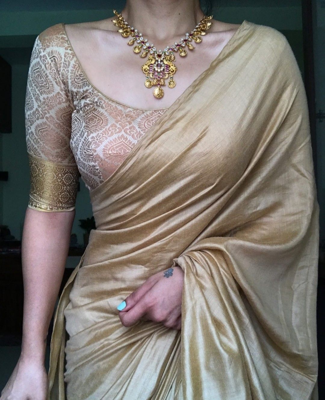 wedding saree look