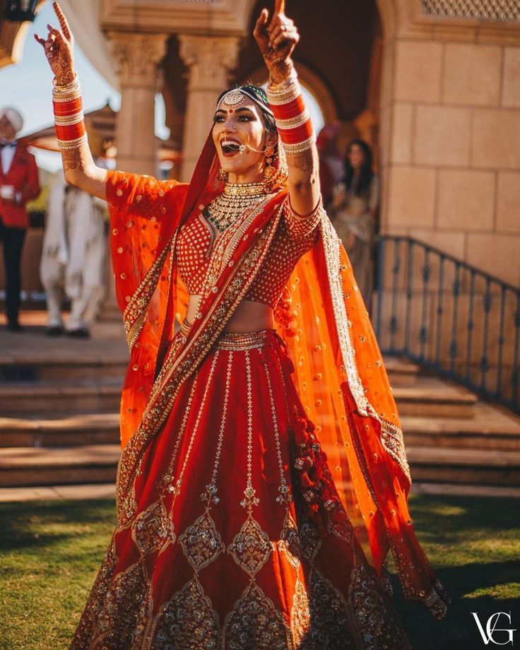 embroidered bridal lehenga