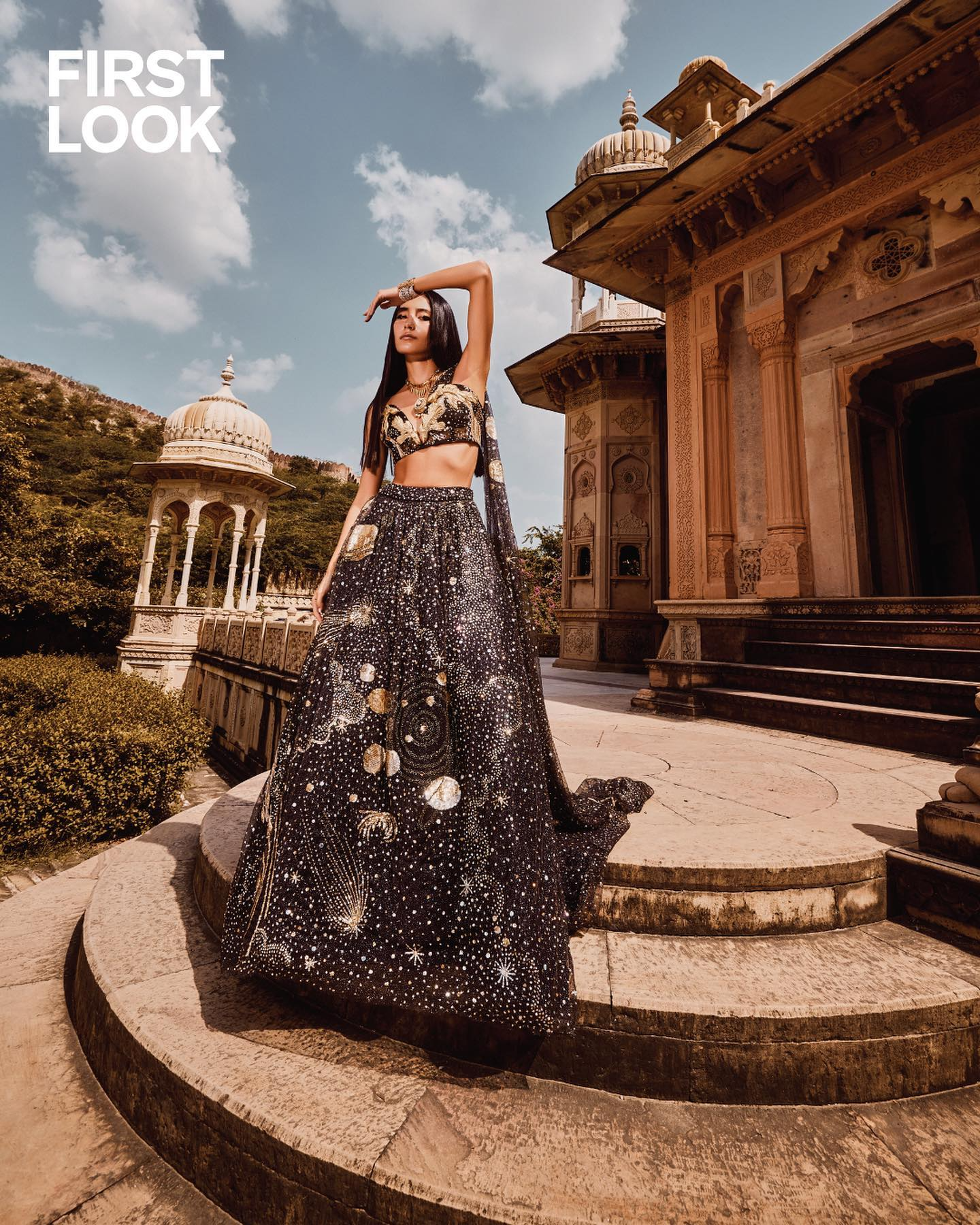 embroidered bridal lehenga