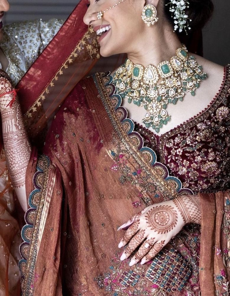 embroidered bridal lehenga