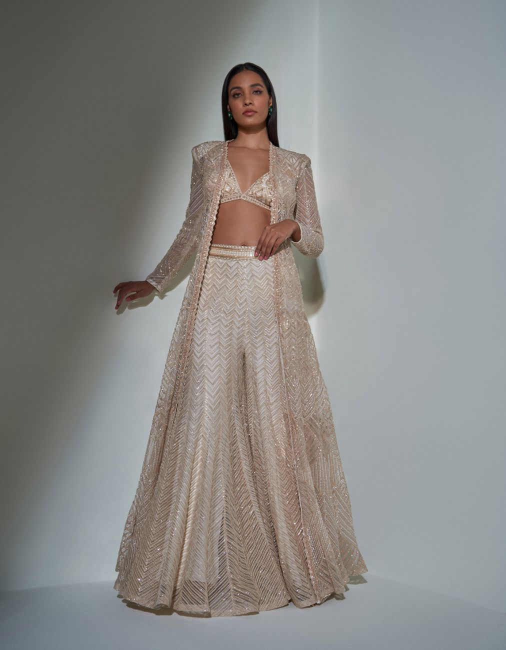 embroidered bridal lehenga