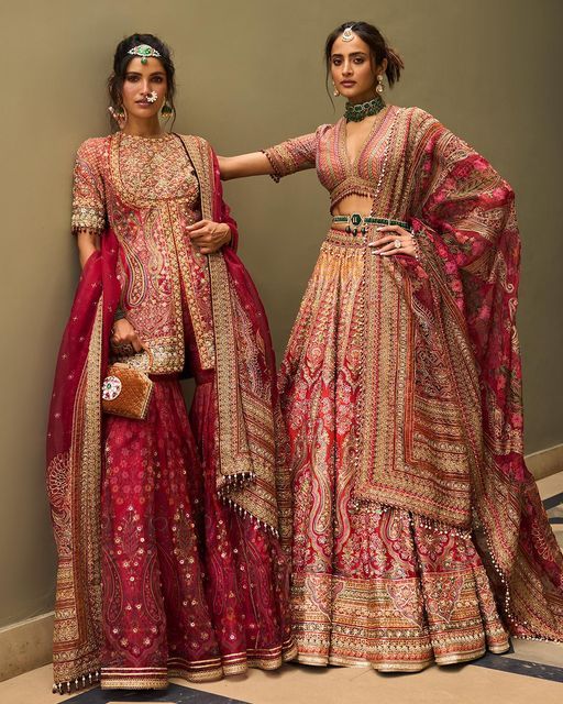 embroidered bridal lehenga