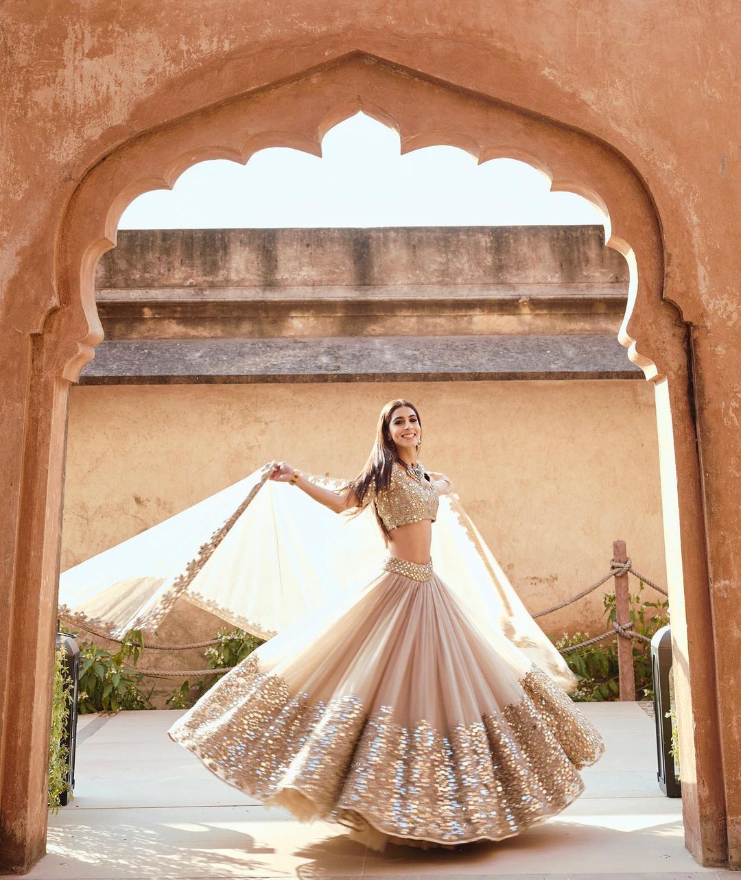 embroidered bridal lehenga