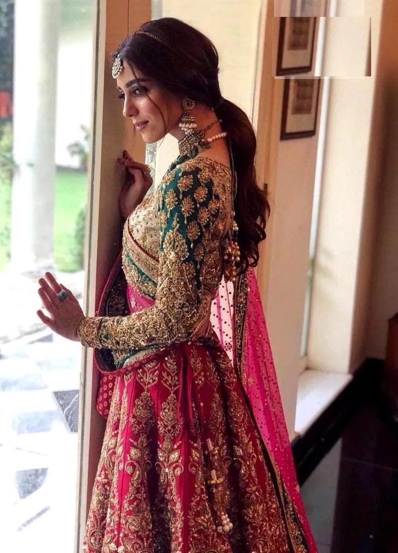 embroidered bridal lehenga