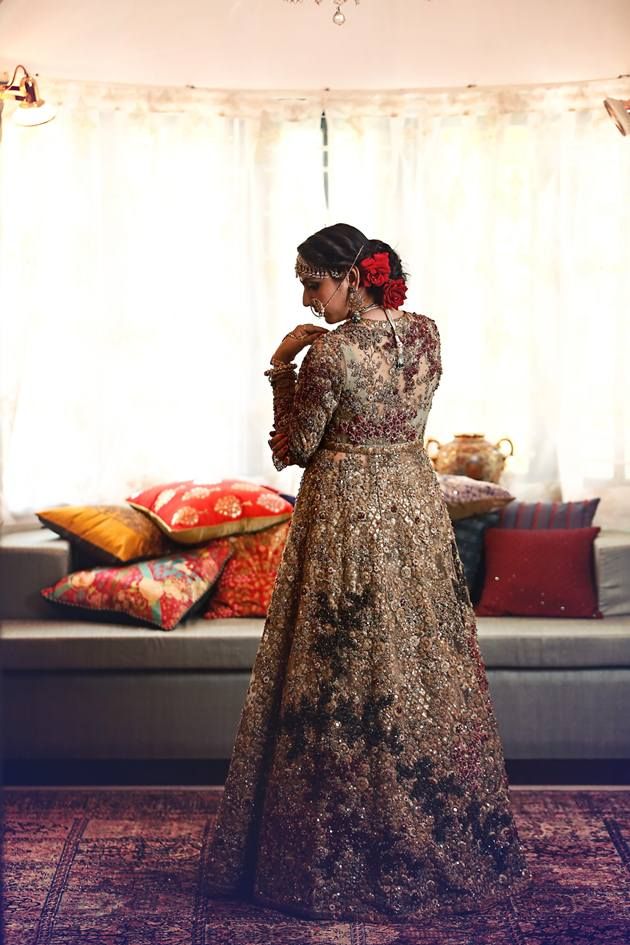 embroidered bridal lehenga