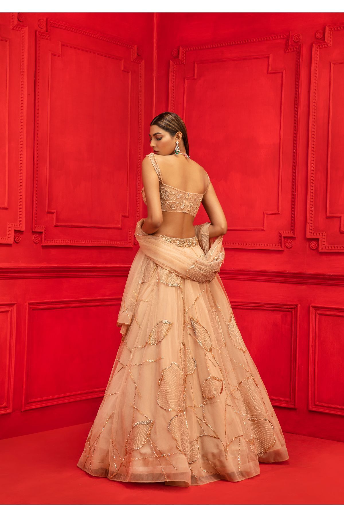 embroidered bridal lehenga