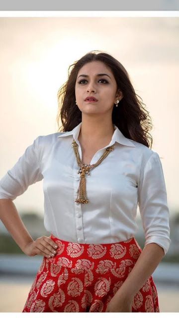 Actress Keerthi Suresh Latest Photoshoot Images in White Outfits