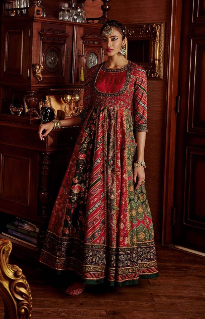 Ahilya multicolor anarkali and dupatta – S