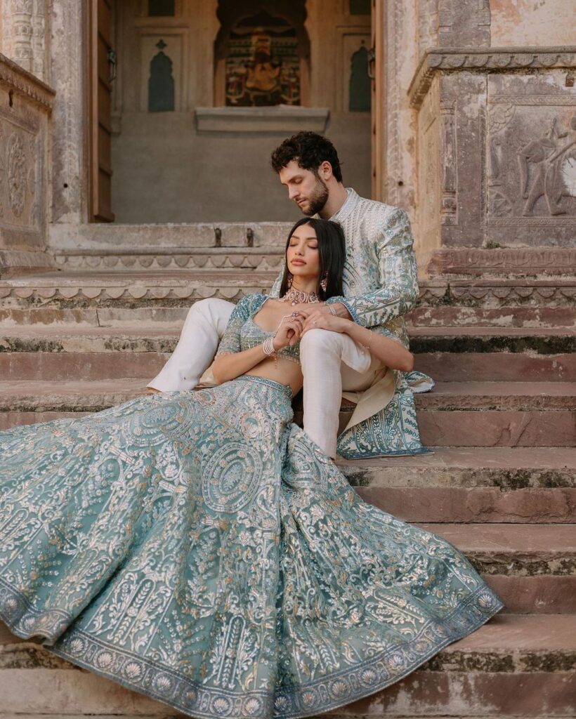 Alanna Panday Wore Blue Ombre Lehenga For Her Pre-Wedding Shoot, Brides Take Note Of Her Look