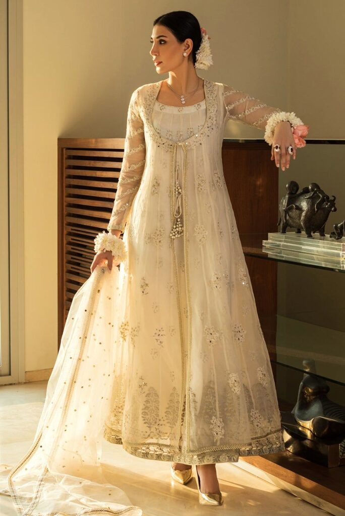 Anarkali Pishwas Nikkah Dress Bridal Pakistani #BS781 – SMALL