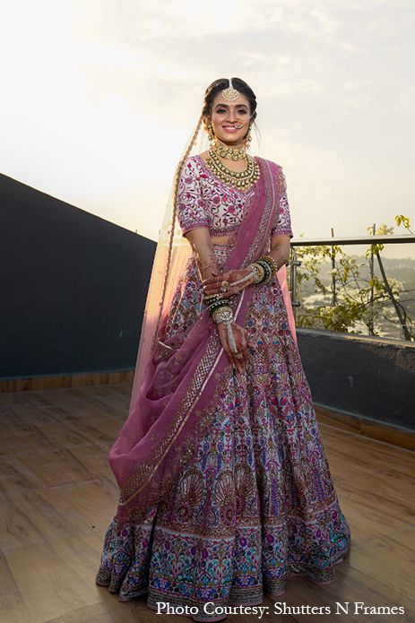 embroidered bridal lehenga