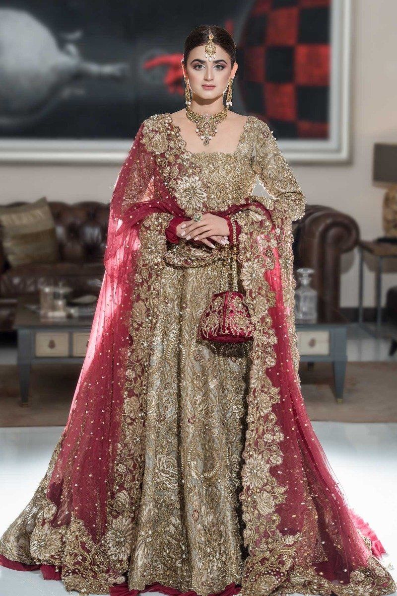 embroidered bridal lehenga