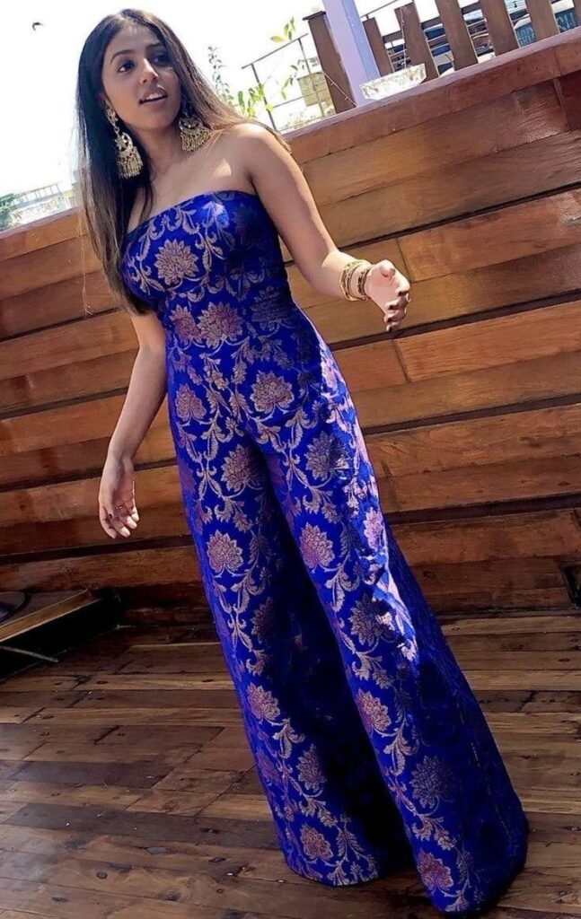 Banarse brocade jumpsuit designer party wear cocktail outfit evening dress wedding reception jumpsuit