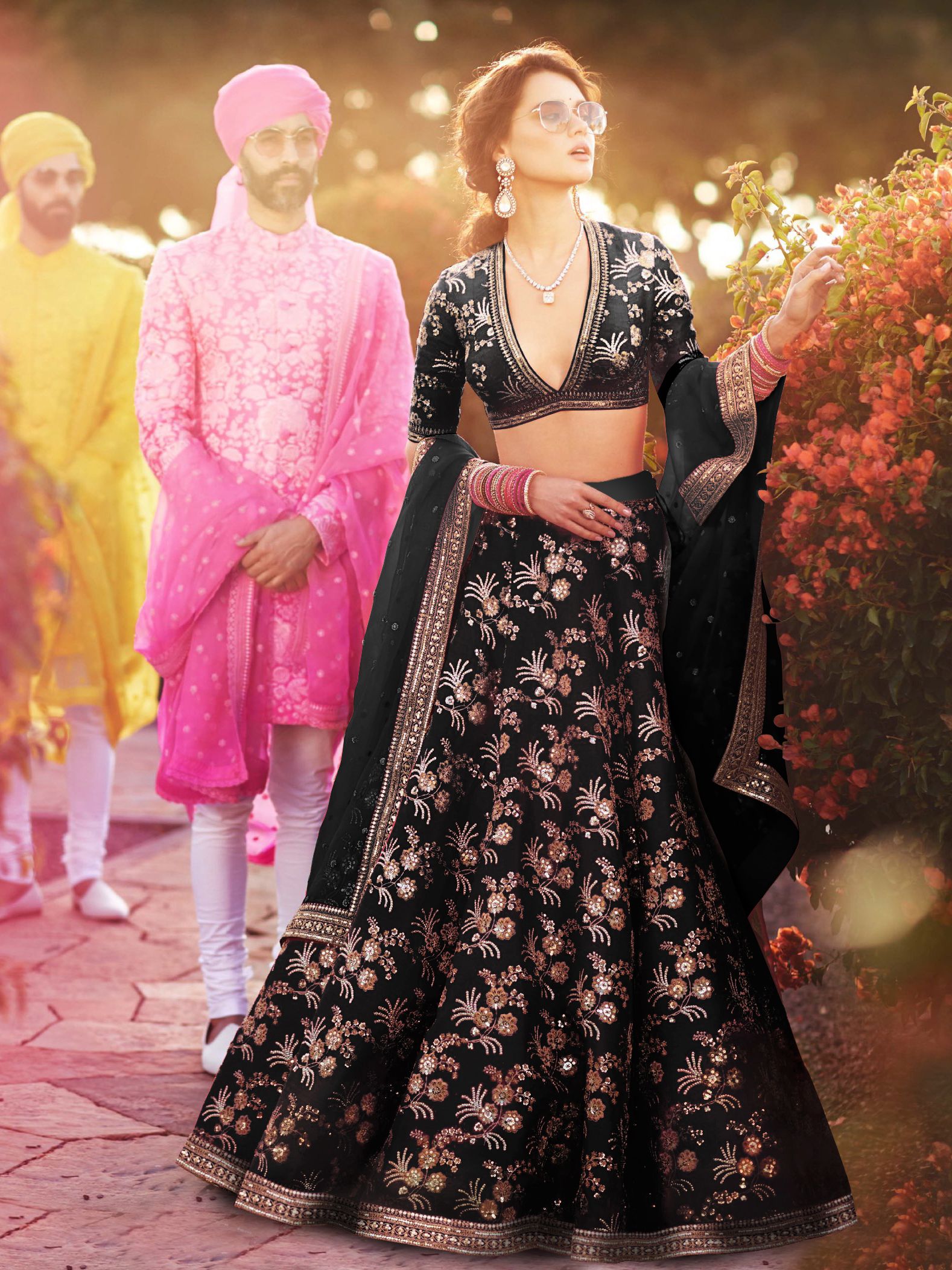 embroidered bridal lehenga