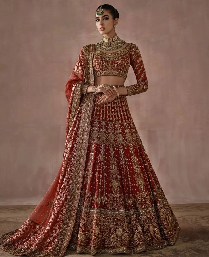 Bridal Lehenga Choli And Dupatta Indian Bridal Dress