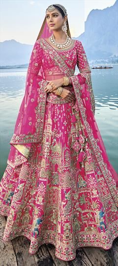 embroidered bridal lehenga