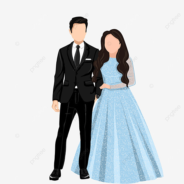 Bride Groom Indian Clipart Transparent Background, Indian Wedding Couple Outfits Gown  Saree Suit For Bride And Groom, Indian Wedding Couple, Wedding Couple Outfits, Saree Suit Bride Groom PNG Image For Free Download