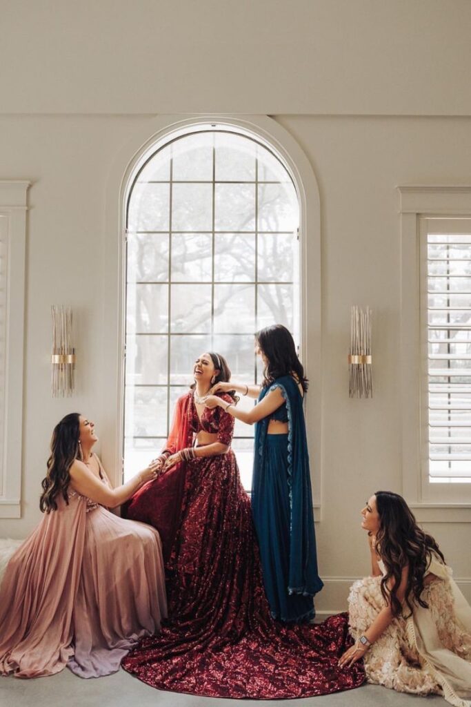 Bride and bridesmaid picture ideas