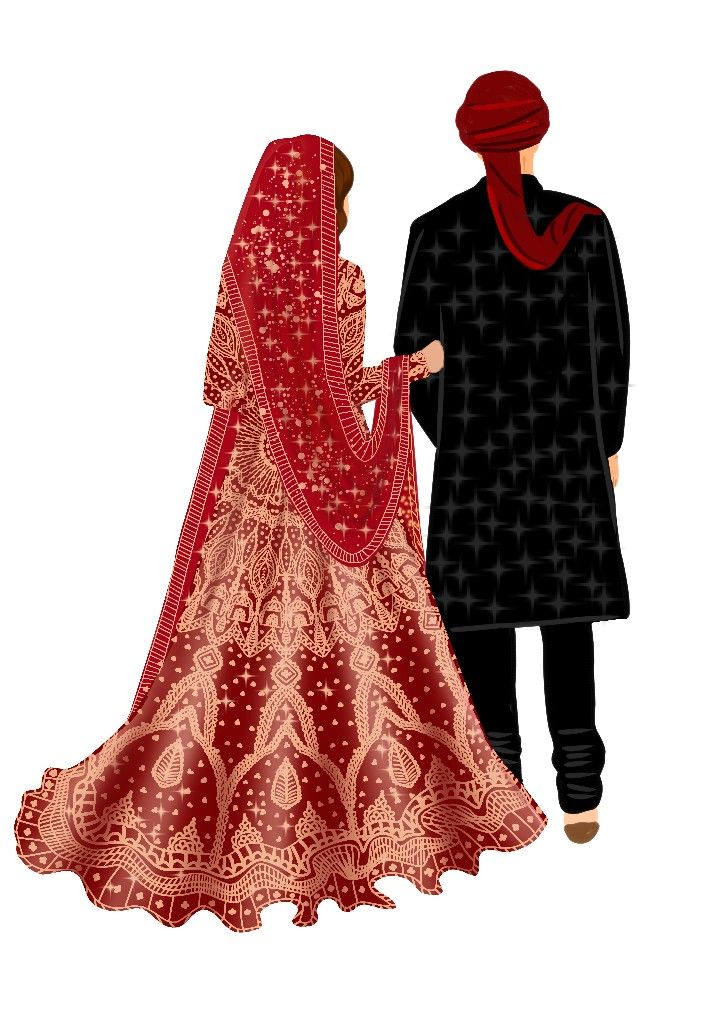 Bride and groom illustration for Wedding Invitation / Custom Orders on Instagram