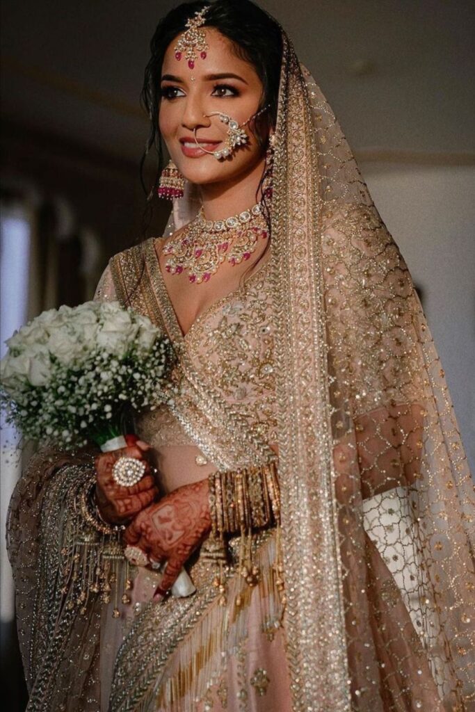 Brides Who Wore Gold Outfits | Gold Bridal Lehenga