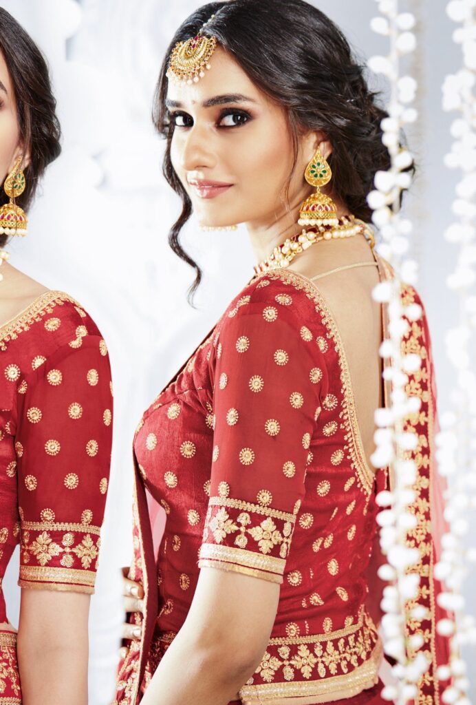 embroidered bridal lehenga