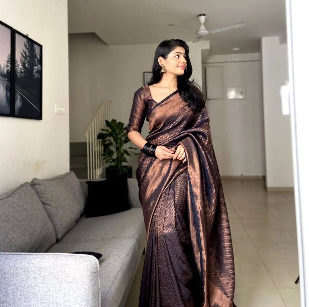 wedding saree look