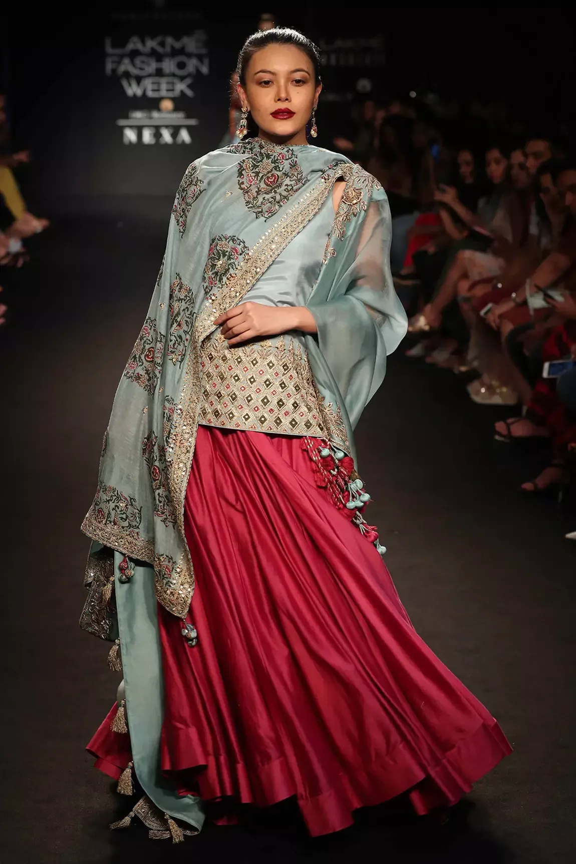 embroidered bridal lehenga