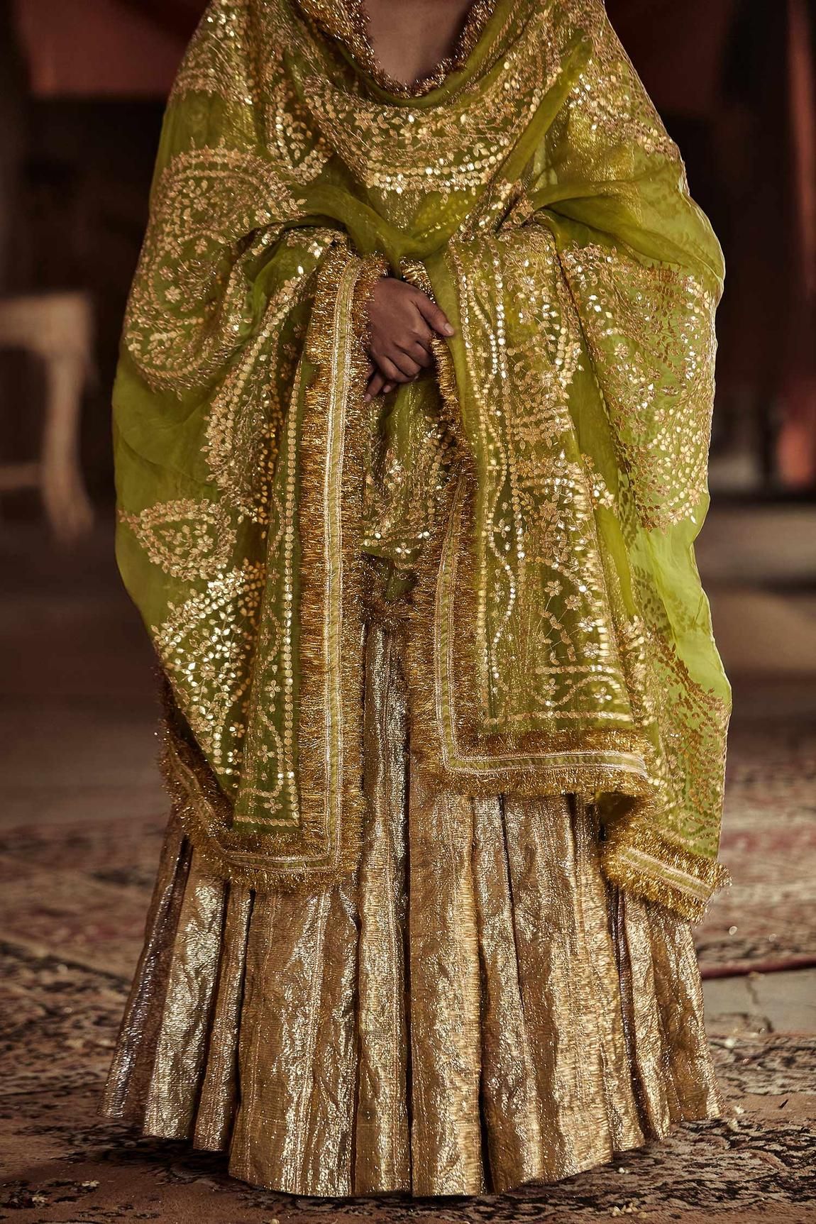 embroidered bridal lehenga