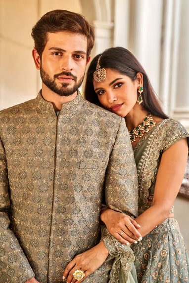 embroidered bridal lehenga