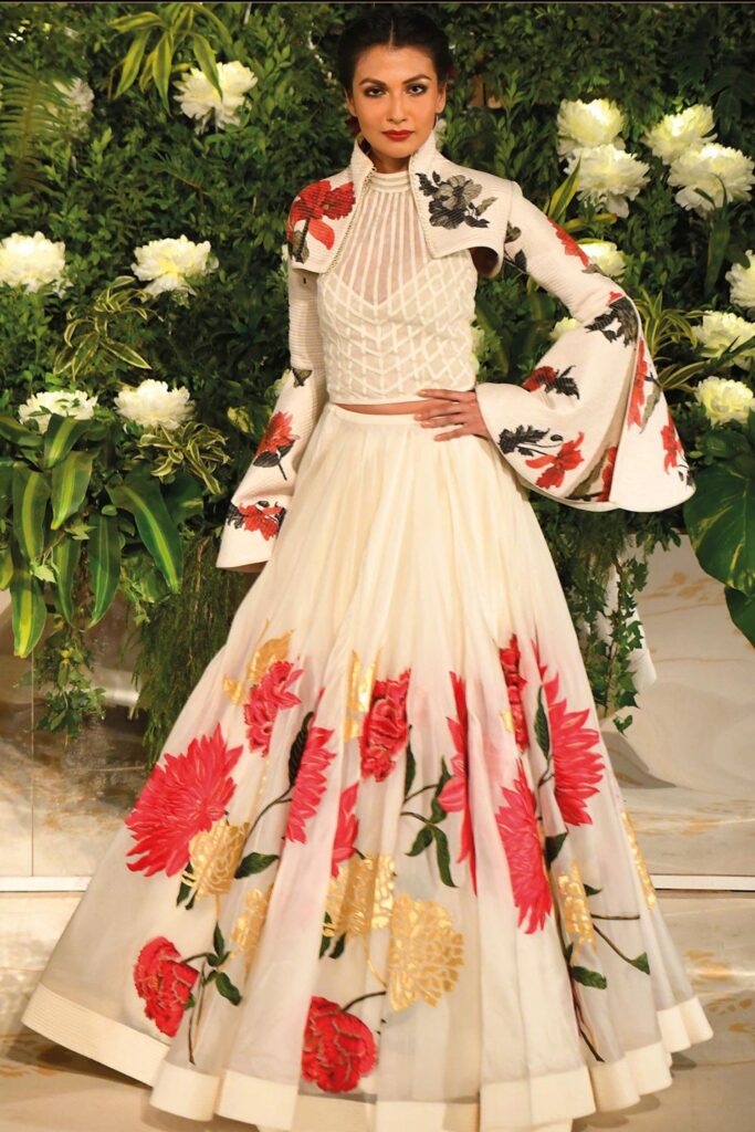 Buy Off White Cotton Digital Print High Neck And Quilted Short Jacket For Women by Rohit Bal Online at Aza Fashions.